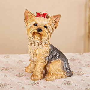 اکشن فیگور سگ نشسته پاپیون دار Yorkshire terrier dog toy_اسباب بازی